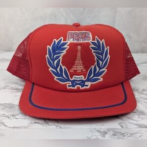Vintage Paris France Trucker Hat Foam Frony Excellent Condition